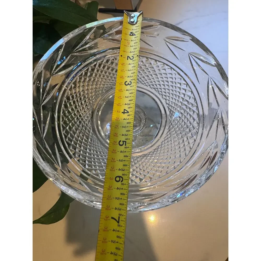 Vintage Galway Crystal “Leah” Compote – Irish Crystal Pedestal Centerpiece Bowl